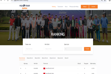 Hiệp hội golf Việt Nam chính thức công bố bảng xếp hạng VGA JUNIOR