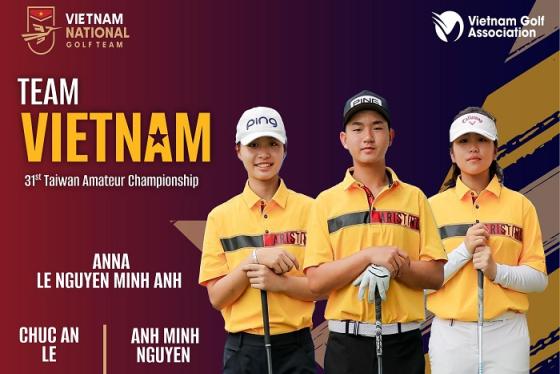 3 đại diện Việt Nam tham dự giải 31st Taiwan Amateur Golf Championship là ai?