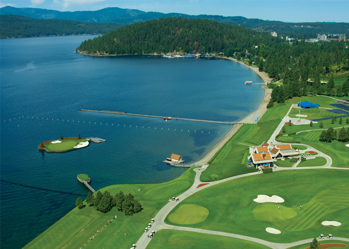sân golf nổi trên mặt nước tại Mỹ