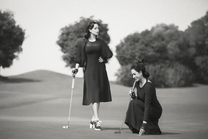 Siêu mẫu Thúy Hạnh  nghiện chơi golf tới mức rủ rê đại gia đình thực hiện bộ ảnh concept chơi golf