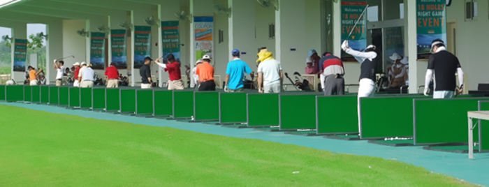 sân tập golf ở Bình Dương dài hơn 250 yards và rộng hơn 150 yards