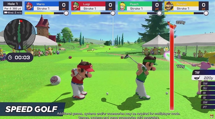 trò chơi đánh golf Mario Golf: Super Rush